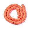 Flat Round Handmade Polymer Clay Beads CLAY-R067-10mm-12-2