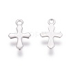 Tarnish Resistant 316 Surgical Stainless Steel Tiny Cross Charms STAS-E470-03P-1