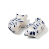 Animal Theme Blue and White Porcelain Beads PORC-Z007-05F-2