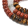 Natural Red Jasper & Tiger Eye & Blue Spot Jasper & Dalmatian Jasper & Topaz Jade & Tianshan Cui Quartzite Beads Strands GG-CBA9281-A08-5x8mm-5