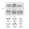 6 Styles Tibetan Style Alloy Wing Beads TIBEB-YW0001-03AS-4