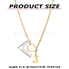 1Pc Letter & Heart Stainless Steel Lariat Necklaces for Women NJEW-LP0002-87G-J-2