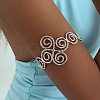 Iron Spiral Knot Upper Arm Cuff Bangles for Women WG4ED01-02-1