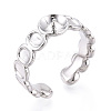 Oval Brass Cuff Ring Settings KK-T076-66P-1