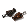 Natural Mahogany Obsidian Pendants G-B127-10P-09-3