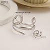 Alloy Spiral Cuff Bangles & Rings Sets FS-WG33B53-01-4