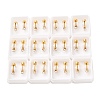 Heart Glass Ear Fake Plugs EJEW-H105-25G-A-1