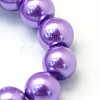 Baking Paint Pearlized Glass Pearl Round Bead Strands X-HY-Q003-12mm-27-3