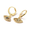 Horse Eye Brass Dangle Leverback Earrings EJEW-Q797-02C-G-2