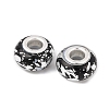 Opaque Resin Rondelle European Beads RESI-Z046-03E-2