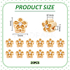 20Pcs Brass Micro Pave Cubic Zirconia Beads KK-UN0005-82-3