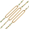 304 Stainless Steel Enamel Dapped Chain Oval Link Chains CHS-K021-15G-11-1