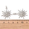 Brass Micro Pave Clear Cubic Zirconia Pendants CU-CBA2907-03A-P-3