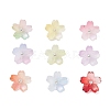 9Pcs 9 Colors Two Tone Glass Charms PALLOY-JF04513-1