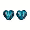 Handmade Silver Foil Glass Beads FOIL-R050-12x8mm-11-2
