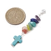 Synthetic Turquoise Pendant Decorations HJEW-TA00132-02-3