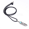 Alloy Pendant Necklaces NJEW-F235-11AS-3