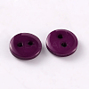 2-Hole Flat Round Resin Sewing Buttons for Costume Design BUTT-E119-28L-07-2