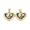 Flower Brass Enamel Pendants LS-KK-D390-17G-05-1