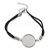 Faux Suede Double Cord Bracelet Making LS-STAS-M084-10P-06-1