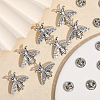 CHGCRAFT 12Pcs Alloy Bees Lapel Pin JEWB-CA0001-36AS-4