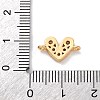 Brass Micro Pave Cubic Zirconia Heart Connector Charms KK-F894-03G-01-3