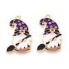 Alloy Enamel Pendants ENAM-T022-01G-1