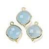 Dyed Natural Jade Imitation Aquamarine Pendants G-M431-12G-03-1