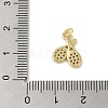 Rack Plating Brass Micro Pave Cubic Zirconia Pendants KK-C052-33A-G-3