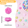100Pcs Opaque Acrylic Beads MACR-SP0002-15-2