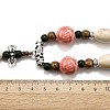 Ethnic Style Alloy & Porcelain Ceramic Beads Pendant Tassel Y Necklaces NJEW-D308-03A-3