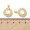 Rack Plating Brass Pave Clear Cubic Zirconia Pendants KK-K360-04G-3