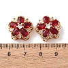 Brass Micro Pave Cubic Zirconia Beads KK-A284-19G-01-3