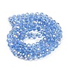 Electroplate Transparent Glass Beads Strands EGLA-A034-T6mm-H15-2