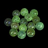 Round UV Plating Luminous Rainbow Iridescent Acrylic Beads LACR-R001-10A-3