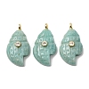 Natural Mixed Stone Carved Pendants G-H357-05G-2