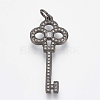 Brass Micro Pave Cubic Zirconia Pendants ZIRC-Q018-036B-1