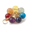 7 Chakra Gemstone Flower Pendants PALLOY-JF02159-3