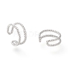 Brass Cuff Earrings EJEW-I249-18P-2