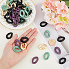 SUPERFINDINGS Spray Painted ABS Plastic & Acrylic Linking Rings OACR-FH0001-040-3