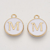 Golden Plated Alloy Charms LS-X-ENAM-S118-01M-1
