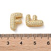 Rack Plating Brass Micro Pave Cubic Zirconia Slide Charms KK-C084-34G-F-3
