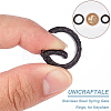 Unicraftale 2Pcs 2 Styles 304 Stainless Steel Spring Gate Rings STAS-UN0041-73-4