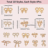40Pcs 10 Styles Zinc Alloy Crystal Rhinestone Pendants FIND-SC0013-87-2