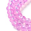 Baking Paint Transparent Glass Beads Strands DGLA-A034-J8MM-D05-3
