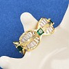 Brass Micro Pave Cubic Zirconia Cuff Rings RJEW-D326-02G-3