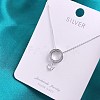 Rhodium Plated 925 Sterling Silver Pendant Necklaces NJEW-BB34953-3