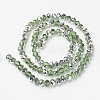 Electroplate Transparent Glass Beads Strands EGLA-A034-T3mm-M06-2