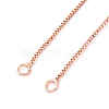 0.9MM Brass Box Chain Necklace Making NJEW-D302-77RG-2