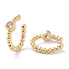 Brass Micro Pave Cubic Zirconia Cuff Earrings EJEW-H109-01E-G-3